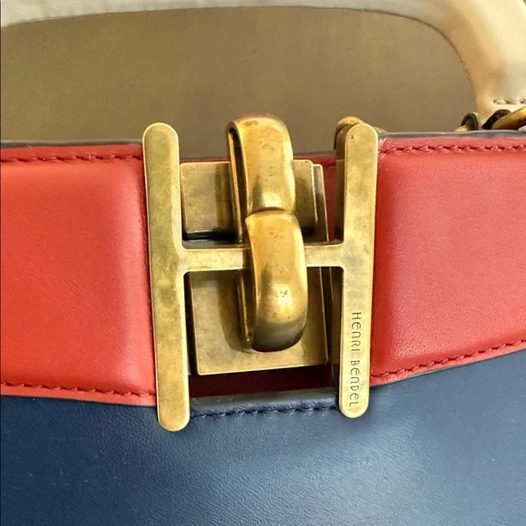 Henri Bendel Blue and burnt orange Tote Bag - Picture 3 of 8